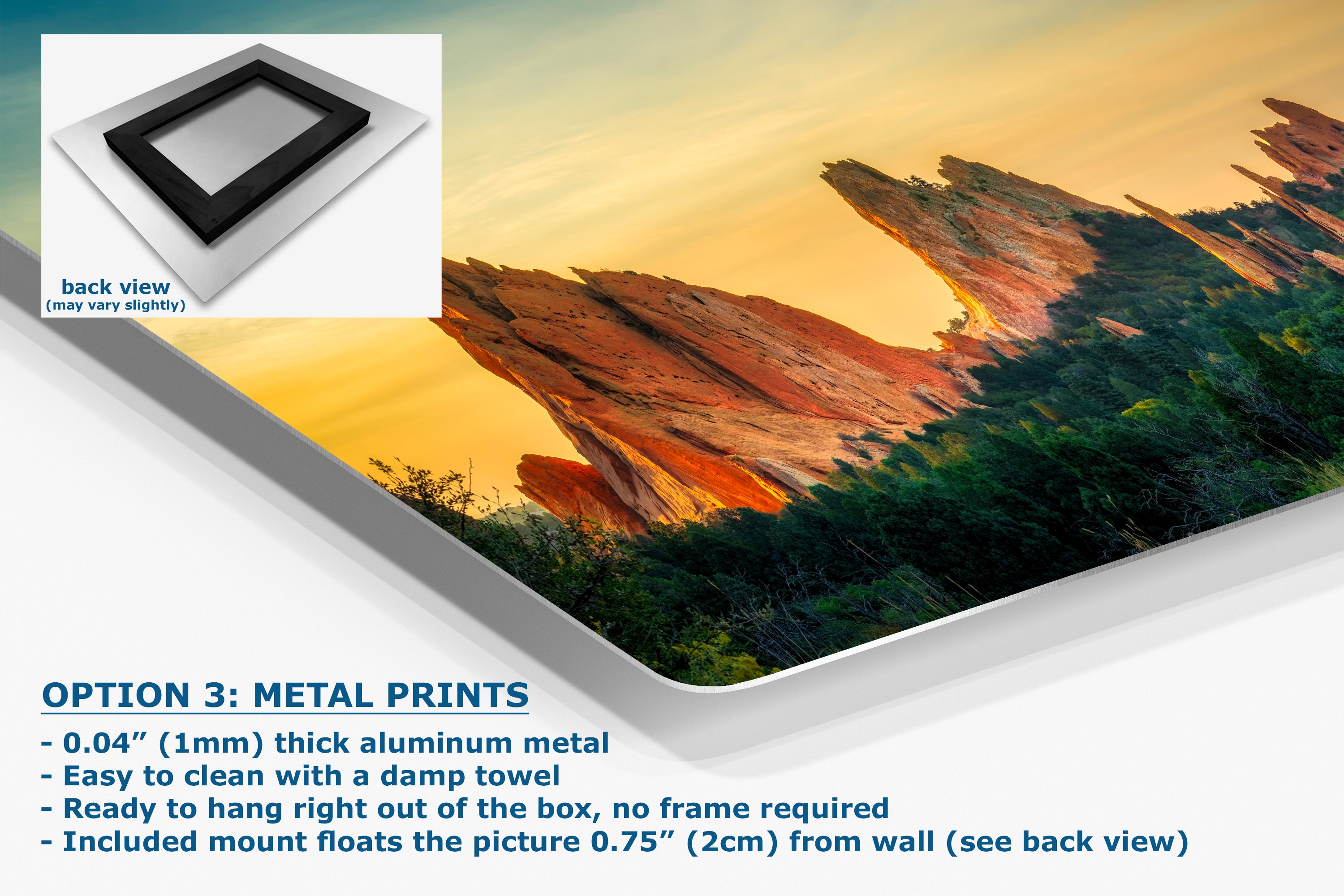 Garden of the Gods Colorado Mountain Picture, Nature Photo of Rocky Mountains for Meditation Relaxation Artwork Bohemian House Decor