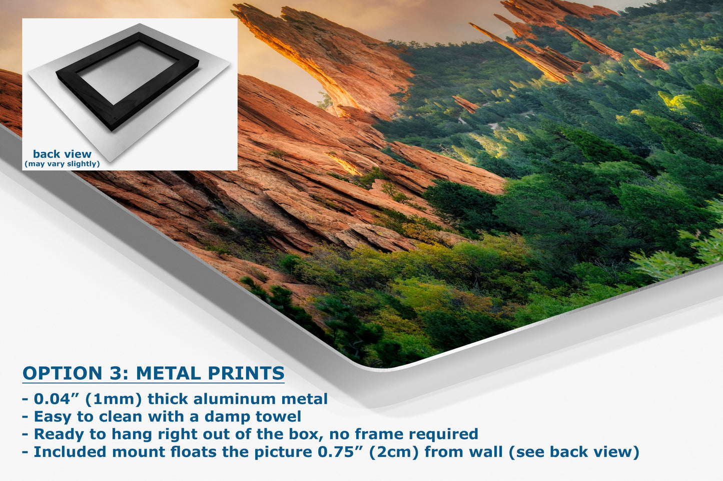 Garden of the Gods Colorado Mountain Picture Nature Photo, Rocky Mountain Relaxation Artwork for Meditation, Office, & House Decor