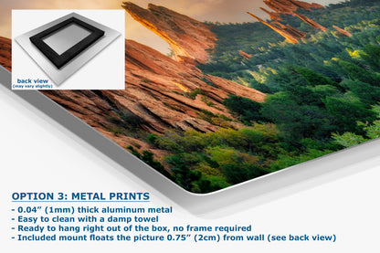 Garden of the Gods Colorado Mountain Picture Nature Photo, Rocky Mountain Relaxation Artwork for Meditation, Office, & House Decor