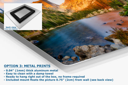 Dream Lake Rocky Mountain National Park Mountain Picture Nature Photo, Relaxation Artwork for Meditation, Office, Apartment & House Decor