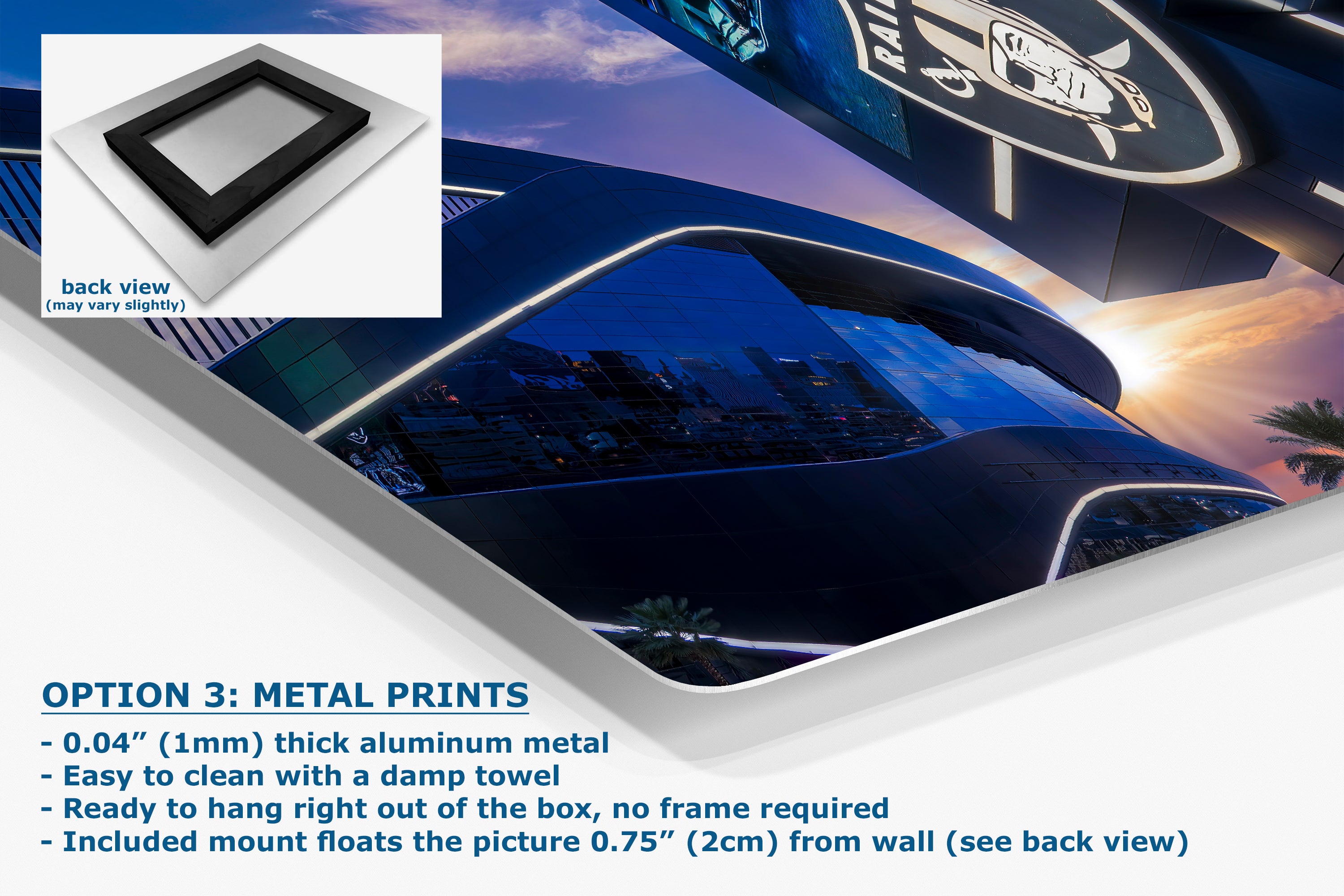 Las Vegas Raiders Football Decor, Allegiant Stadium Photograph Poster, NFL Man Cave, Dorm Room & Office Wall Art