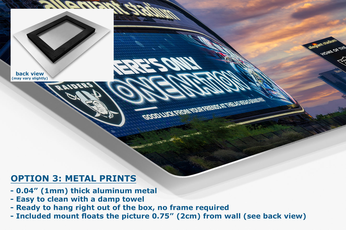 Las Vegas Raiders Football Gift Decor, Allegiant Stadium Photograph Poster, NFL Man Cave, Dorm Room & Office Wall Art