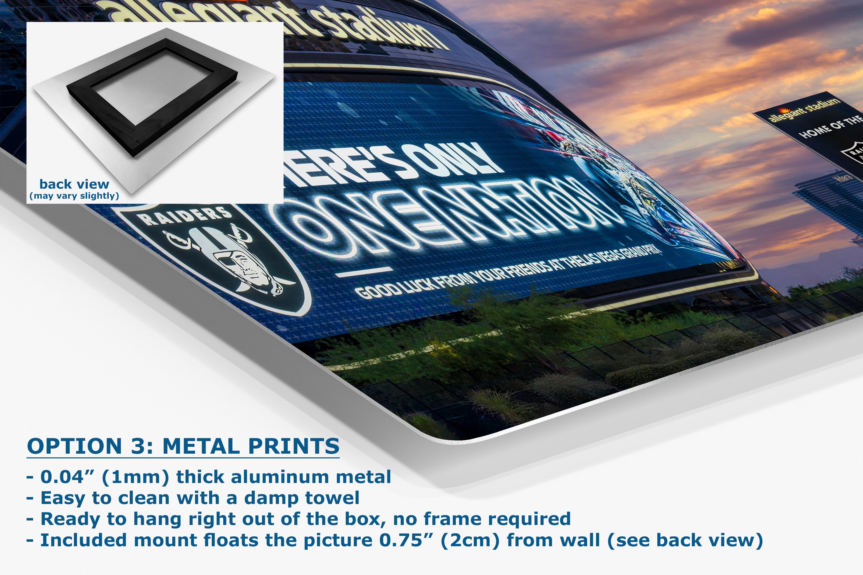 Las Vegas Raiders Football Gift Decor, Allegiant Stadium Photograph Poster, NFL Man Cave, Dorm Room & Office Wall Art