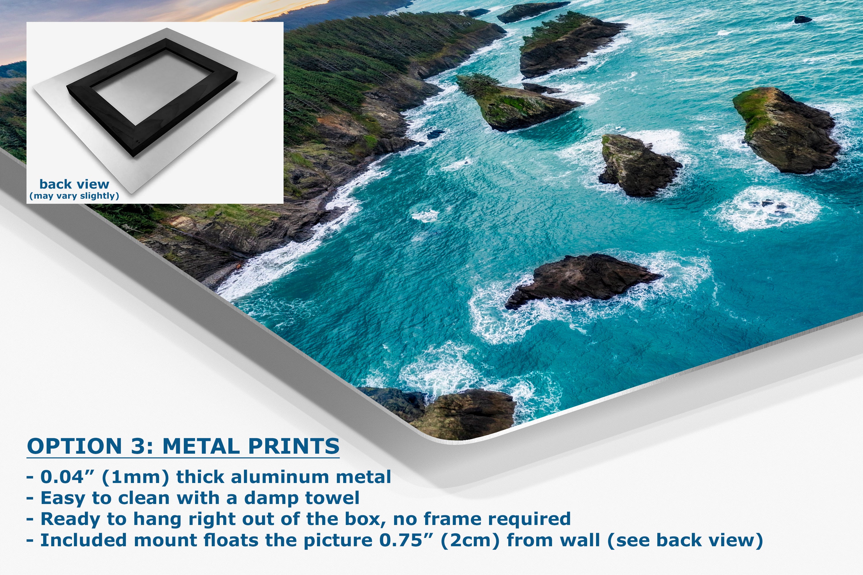 Aerial Oregon Coast Ocean Picture Sunrise, Pacific Northwest Nature Photo