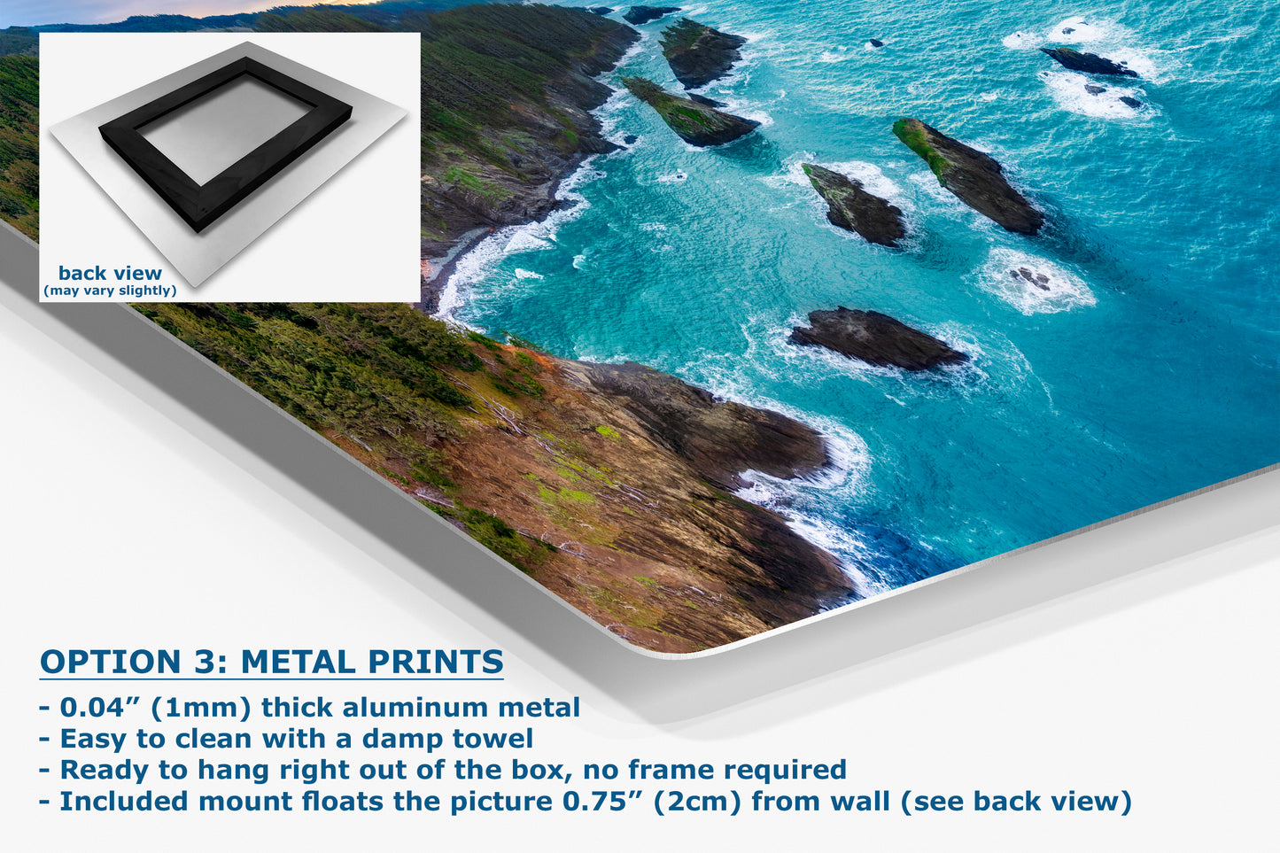 Aerial Oregon Coast Ocean Picture Panorama, Pacific Northwest Nature Photo