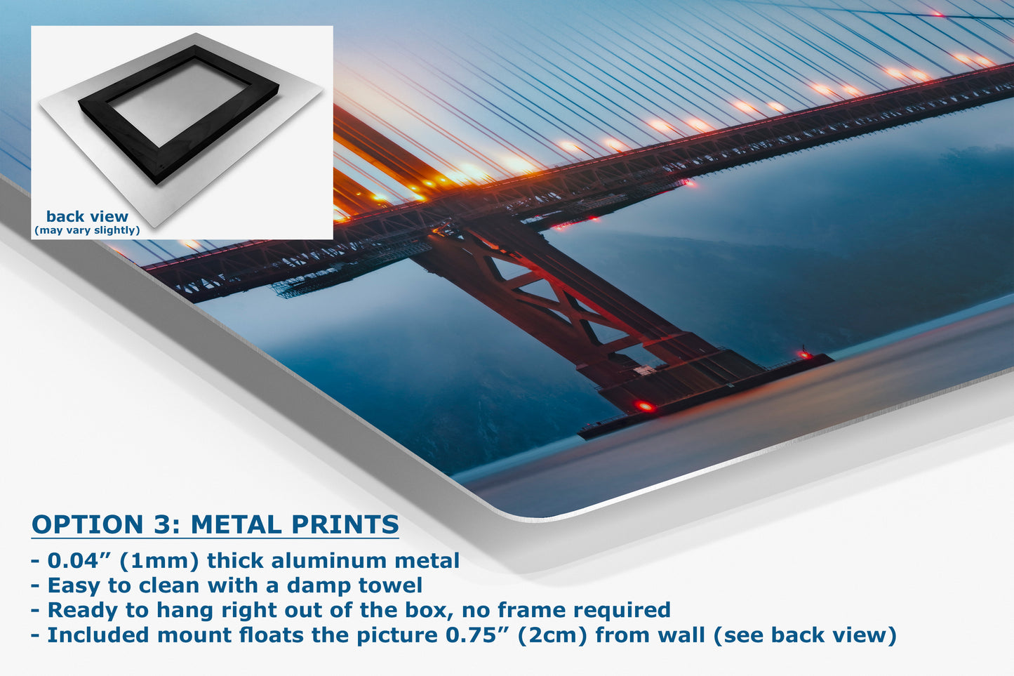 San Francisco Golden Gate Bridge Picture | Romantic Fine Art Photography for Living, Dining, Dorm, or Office