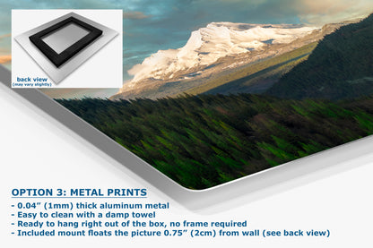 Mount Shasta Mountain Picture Nature Photo, California Mountain Relaxation Artwork for Meditation, Office, Apartment and House Decor