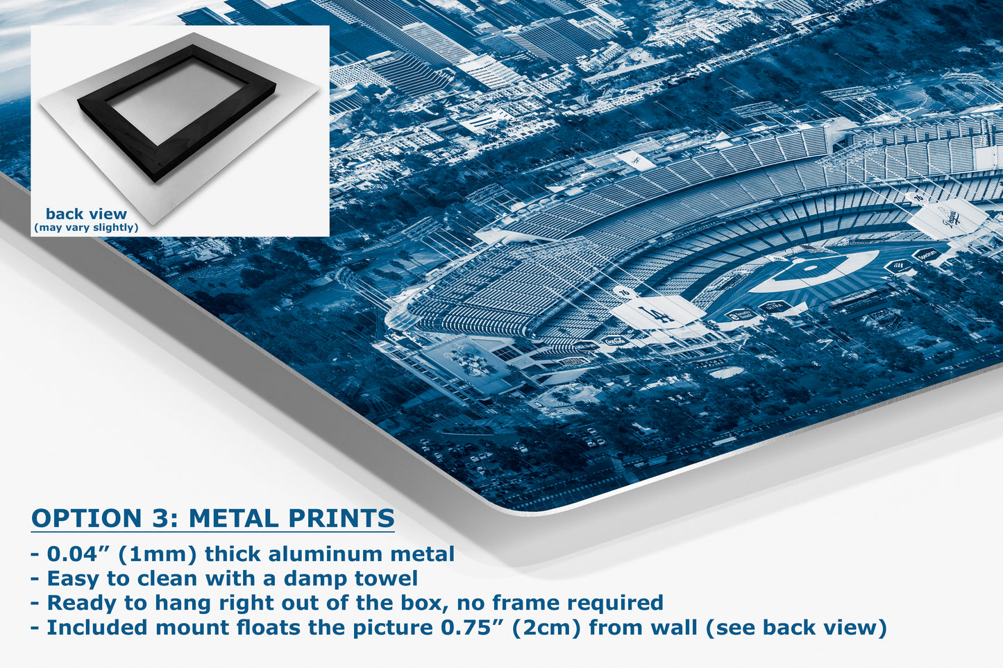 Los Angeles Dodgers Baseball Stadium, LA Skyline Blue Urban Cityscape Photo