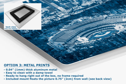 Los Angeles Dodgers Baseball Stadium, LA Skyline Blue Urban Cityscape Photo