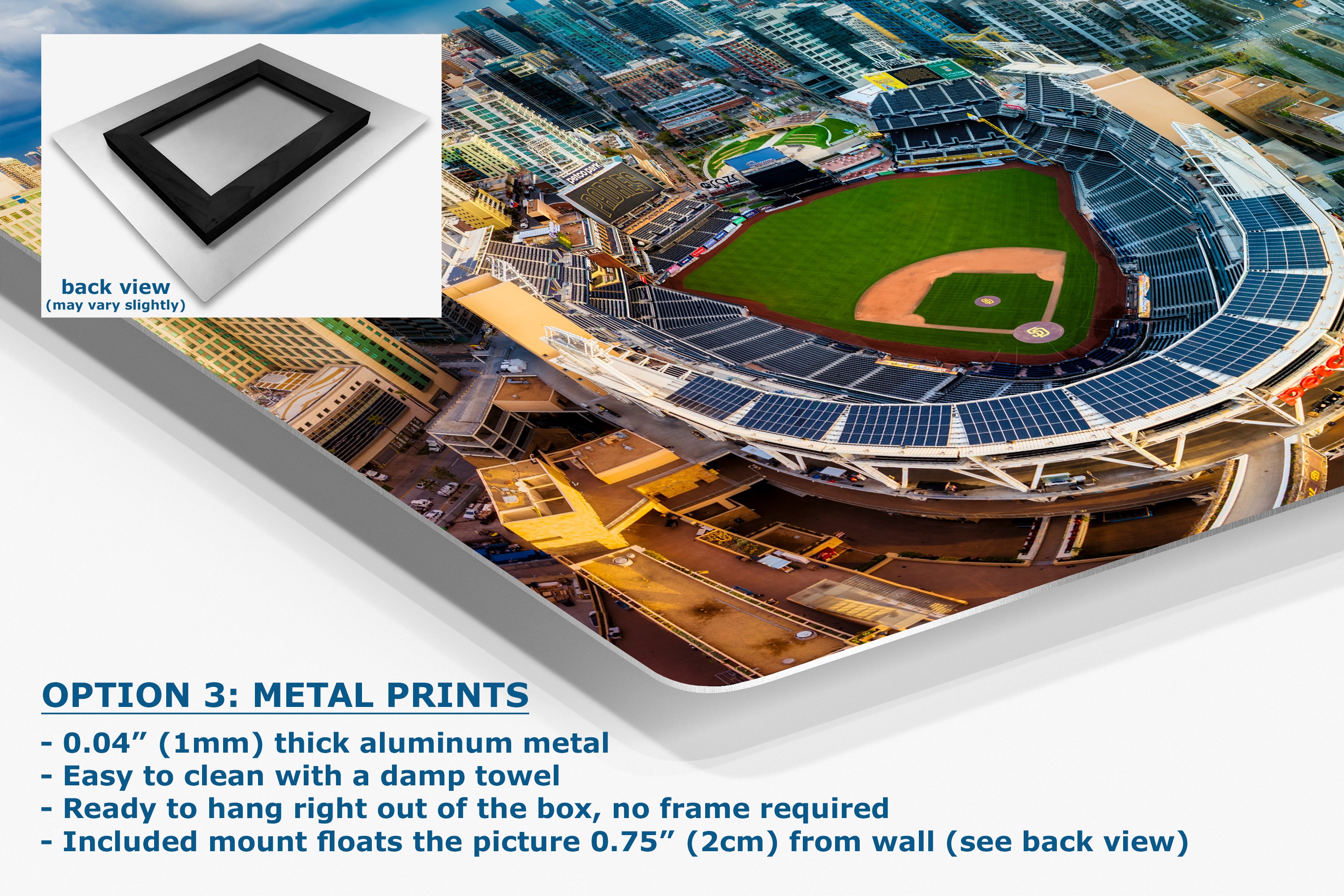 San Diego Padres Petco Park Wall Art, MLB Stadium Decor Skyline Print