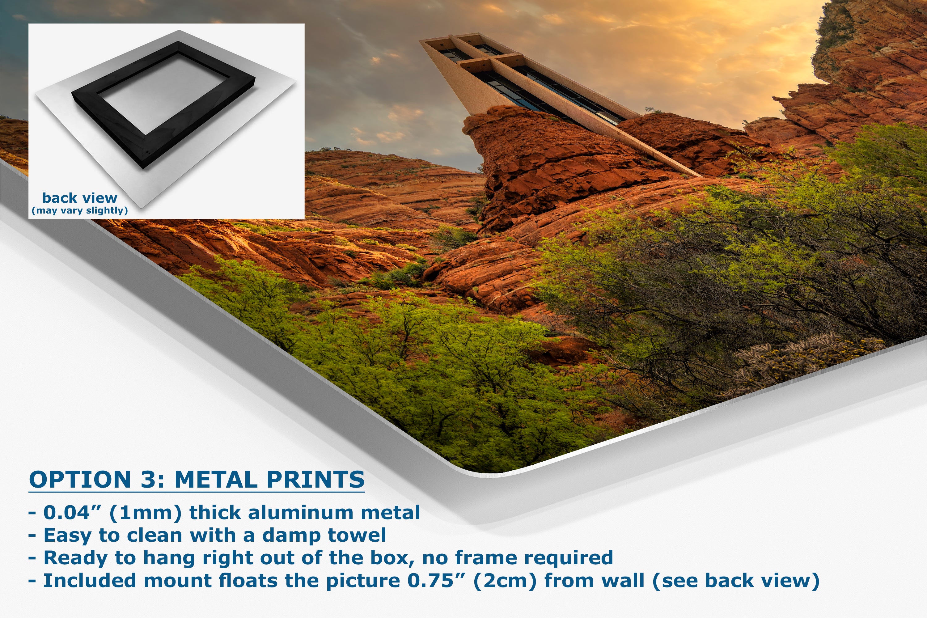 Chapel of the Holy Cross Sedona Arizona Desert Picture, Southwestern Wall Art, Church Landscape Print, Office Decor, Cubicle & Home Wall Art