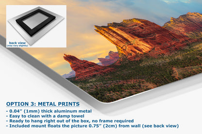 Courthouse Butte & Bell Rock Sedona Arizona Desert Picture, Southwestern Wall Art, Red Rock Scenic Nature Photo, House Decor Gift