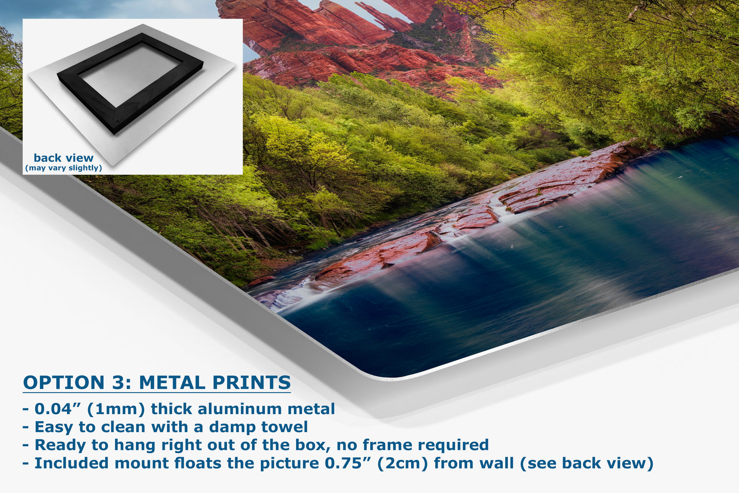 Cathedral Rock with Oak Creek, Sedona Arizona Desert Picture Nature Photo Relaxation Artwork for Meditation, Office, and House Decor