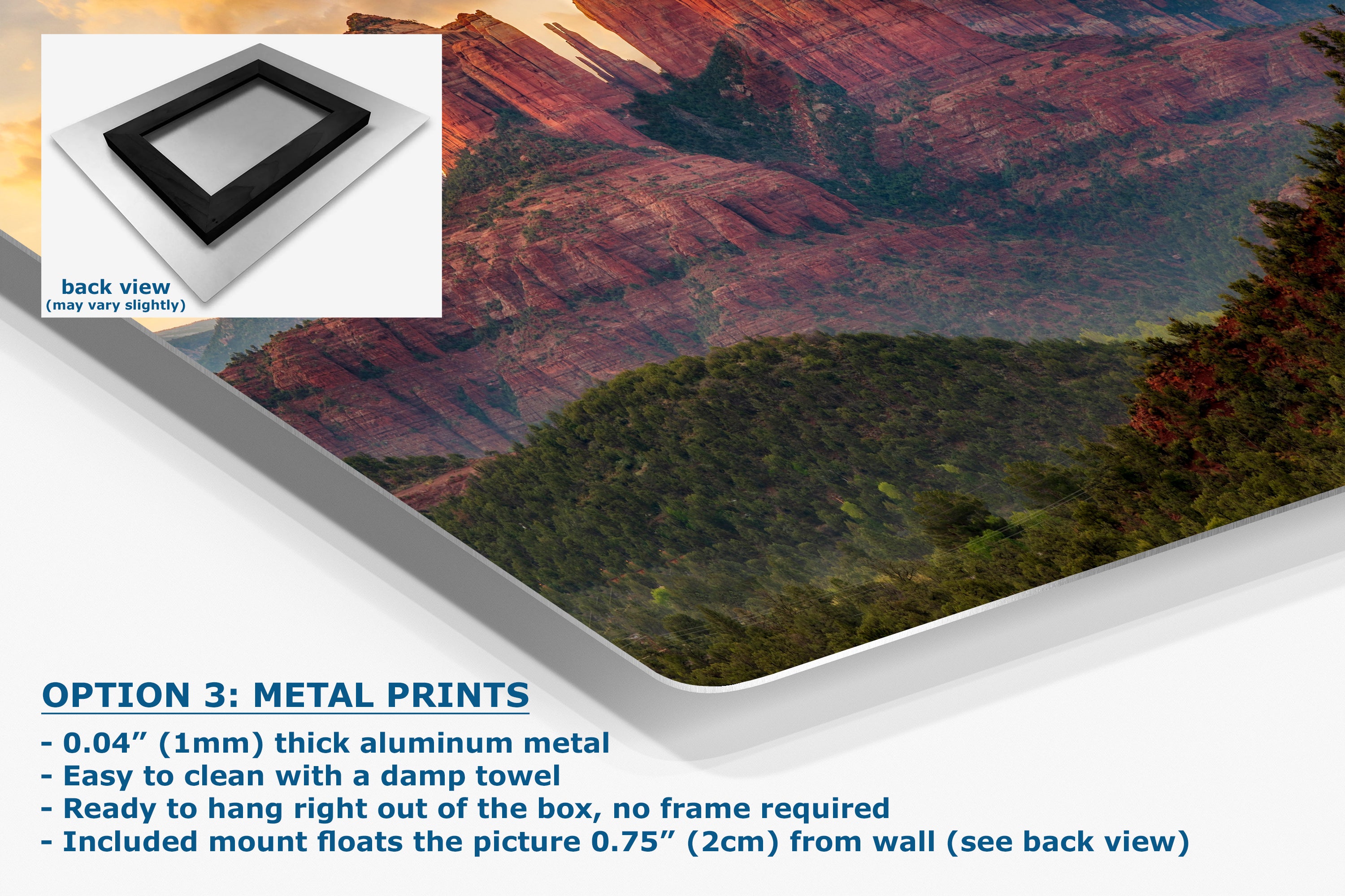 Cathedral Rock, Moody Sedona Arizona Desert Picture Nature Photo Relaxation Artwork for Meditation, Office, and House Decor