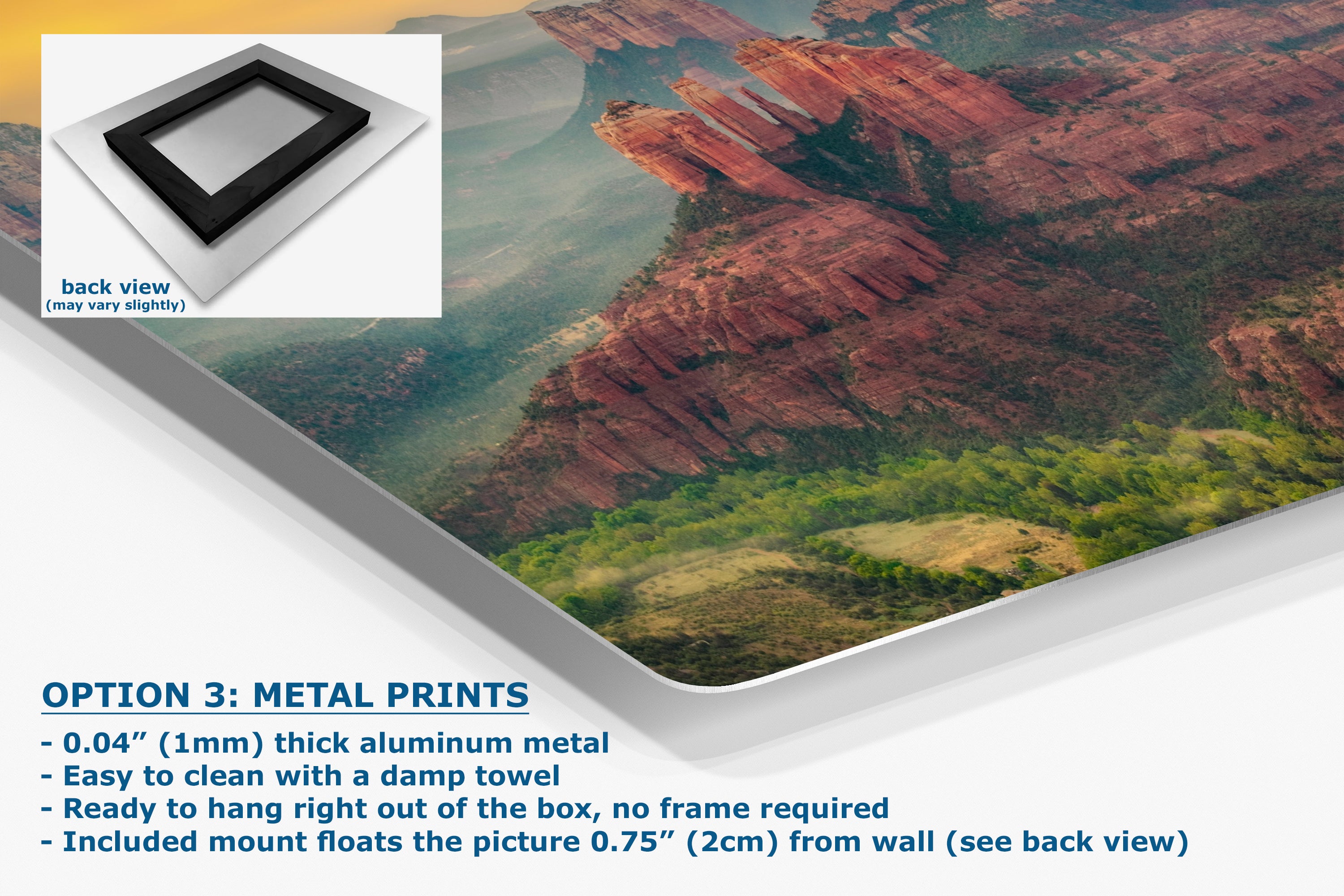 Cathedral Rock Aerial Sunrise, Sedona Arizona Desert Picture Nature Photo Relaxation Artwork for Meditation, Office, and House Decor