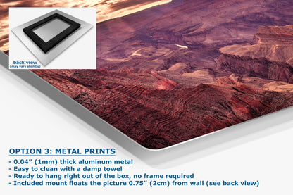 Grand Canyon National Park, Arizona Desert Picture Sunset Nature Photo, Bohemian Style Relaxation Artwork for Meditation, Apartment, Office & House Decor