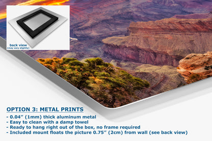 Grand Canyon National Park, Arizona Desert Picture Nature Photo, Bohemian Style Relaxation Artwork for Meditation, Office & House Decor