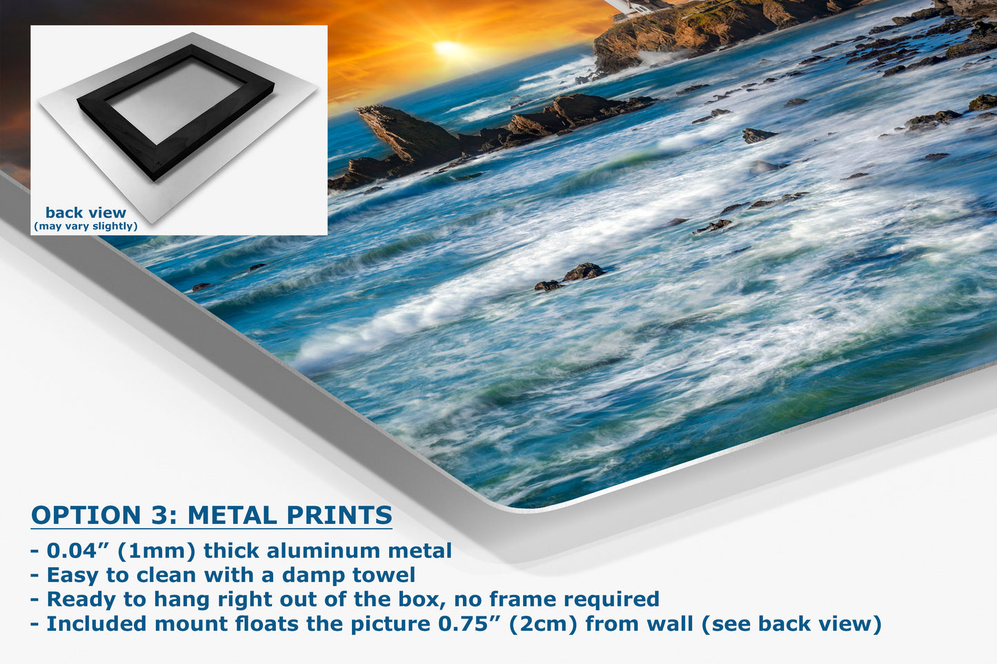 Pigeon Point Lighthouse Picture, California Coastline Ocean Picture, Relaxation Artwork Nature Photo for Meditation, Office, and House Decor