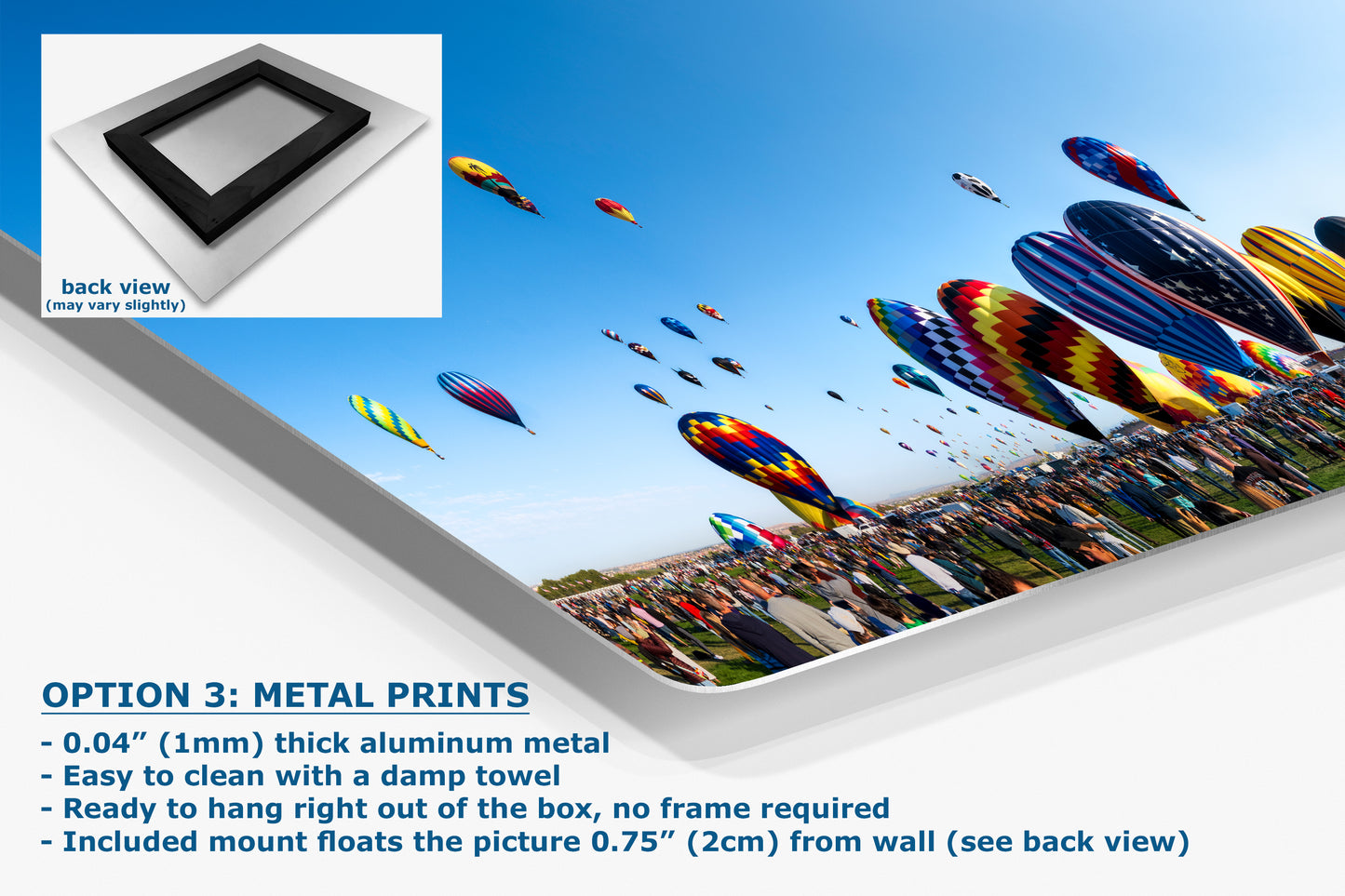 Hot Air Balloon Festival Mass Ascension Panorama Photo | Albuquerque New Mexico Balloon Fiesta Wall Art | Office, Cubicle & House Decor