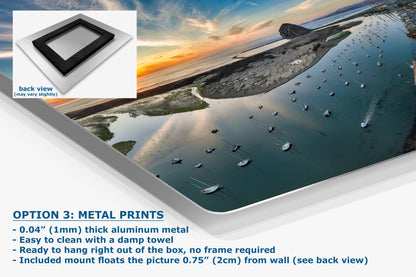 Coastal Wall Art Aerial Morro Bay Ocean Picture California Seascape Nature Photo