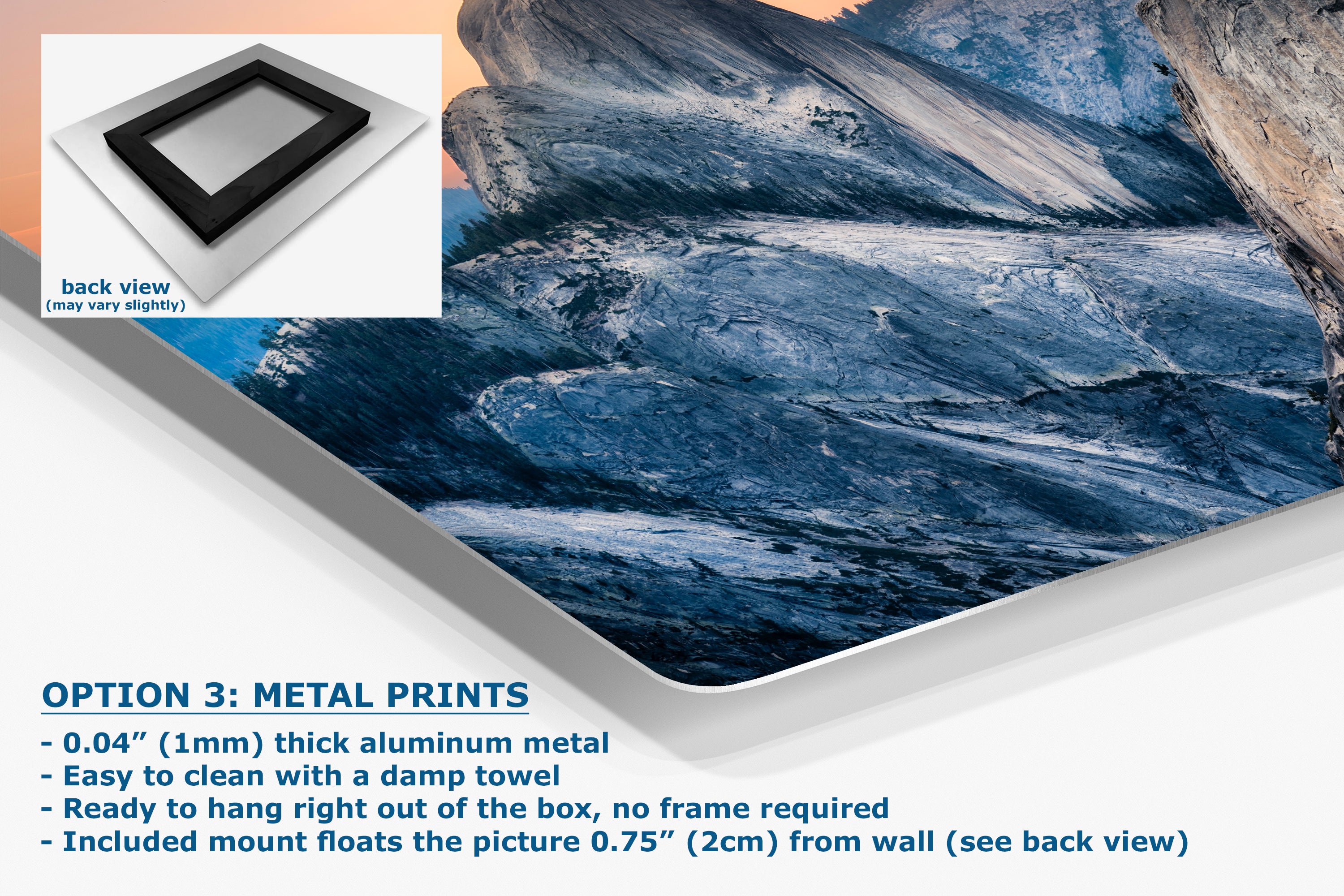 Glacier Point Yosemite National Park Mountain Picture, Half Dome Nature Photo Canvas Relaxation Artwork