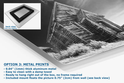 Bodie Ghost Town Western Decor | Abandoned Forgotten Towns | Black and White Historic California Photography