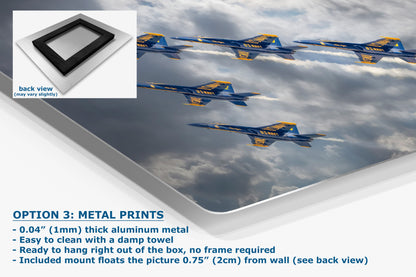 Blue Angels Artwork, FA-18 Super Hornet Military Aircraft Aviation Wall Decor