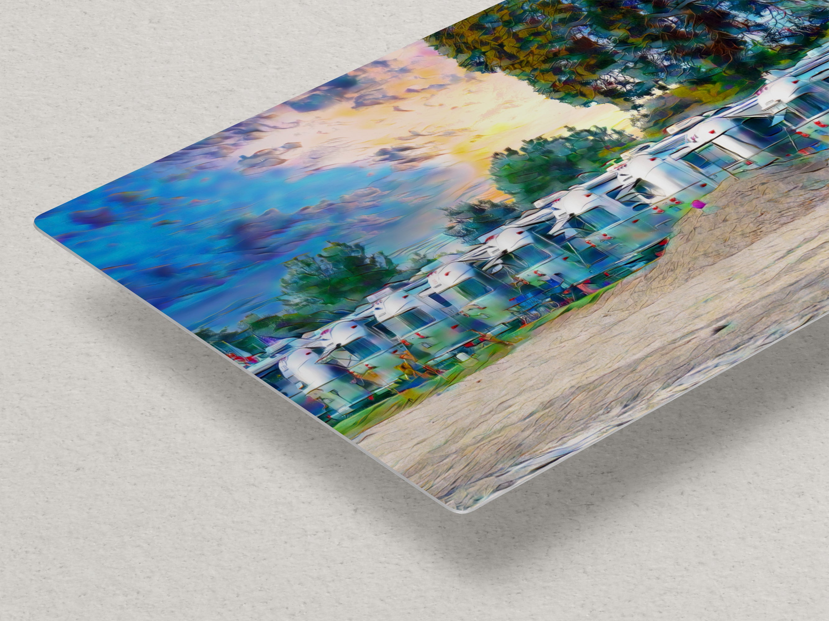 Airstream Trailer Beach Art Camping Decoration