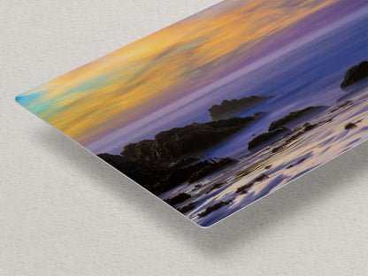 Pfeiffer Beach Sunset, Big Sur California Coastline Ocean Picture Nature Photo of Keyhole Arch, Relaxation Artwork, Meditation, Office House Decor