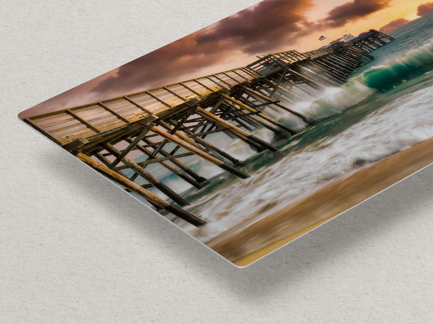 Southern California Coastline Ocean Picture Nature Photo, Relaxation Artwork, Newport Beach Pier Wall Art, Coastal Sunset Decor