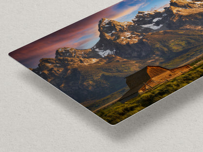 Mormon Row Grand Teton National Park Nature Photo, Moulton Barn Mountain Picture Relaxation Artwork for Meditation, Office, House Decor