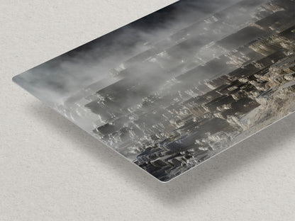 Mammoth Hot Springs Yellowstone National Park Nature Photo | Wyoming Mountain Picture Relaxation Artwork for Meditation or House Decor