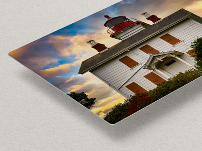 Yaquina Bay Lighthouse Picture, Oregon Coast Ocean Picture, Pacific Northwest Beach Photo Wall Art for Office and Relaxation