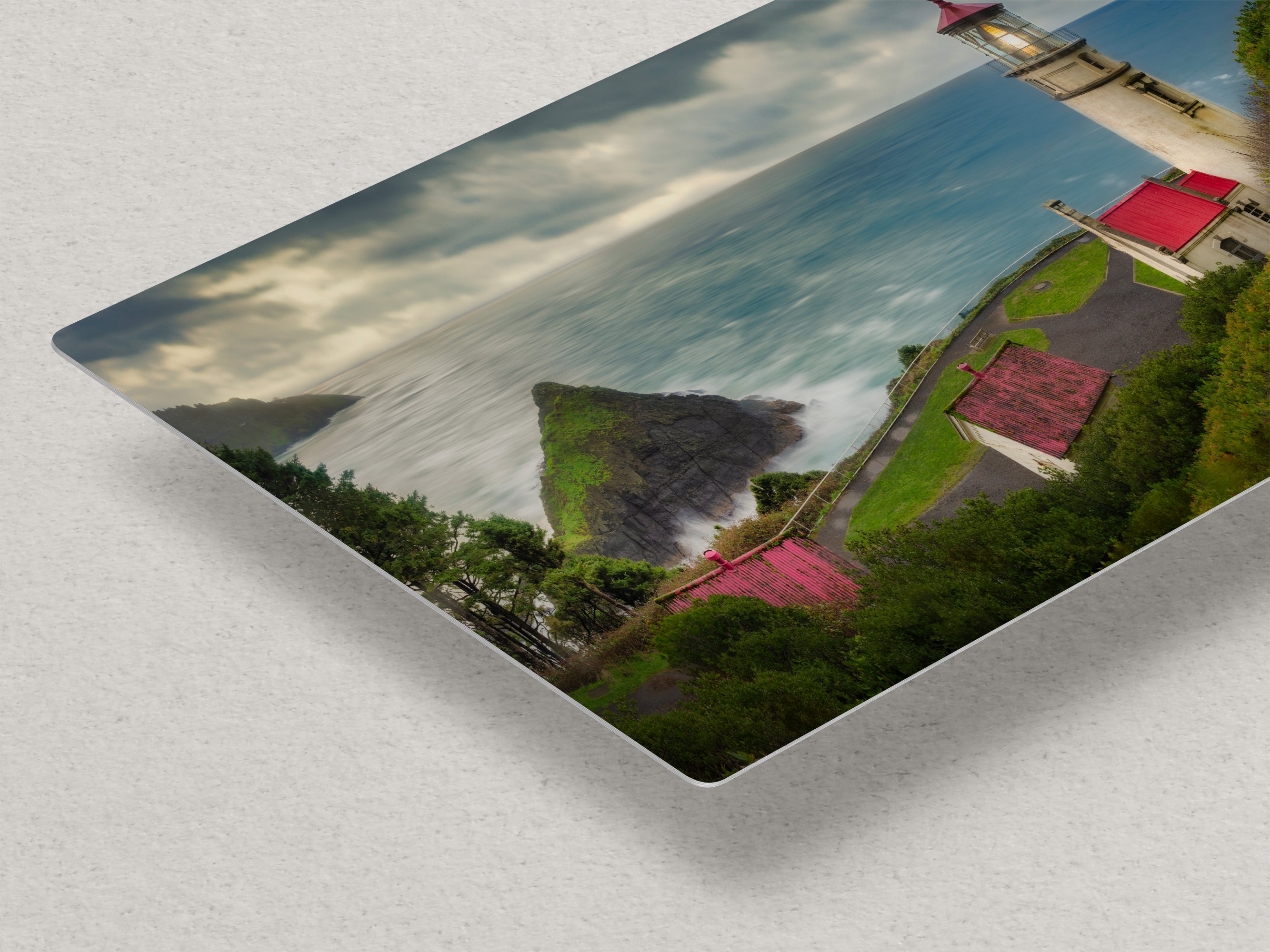 Haceta Head Lighthouse Picture, Oregon Coast Ocean Picture, Pacific Northwest Beach Photo Framed Coastal Decor for Ocean Lovers