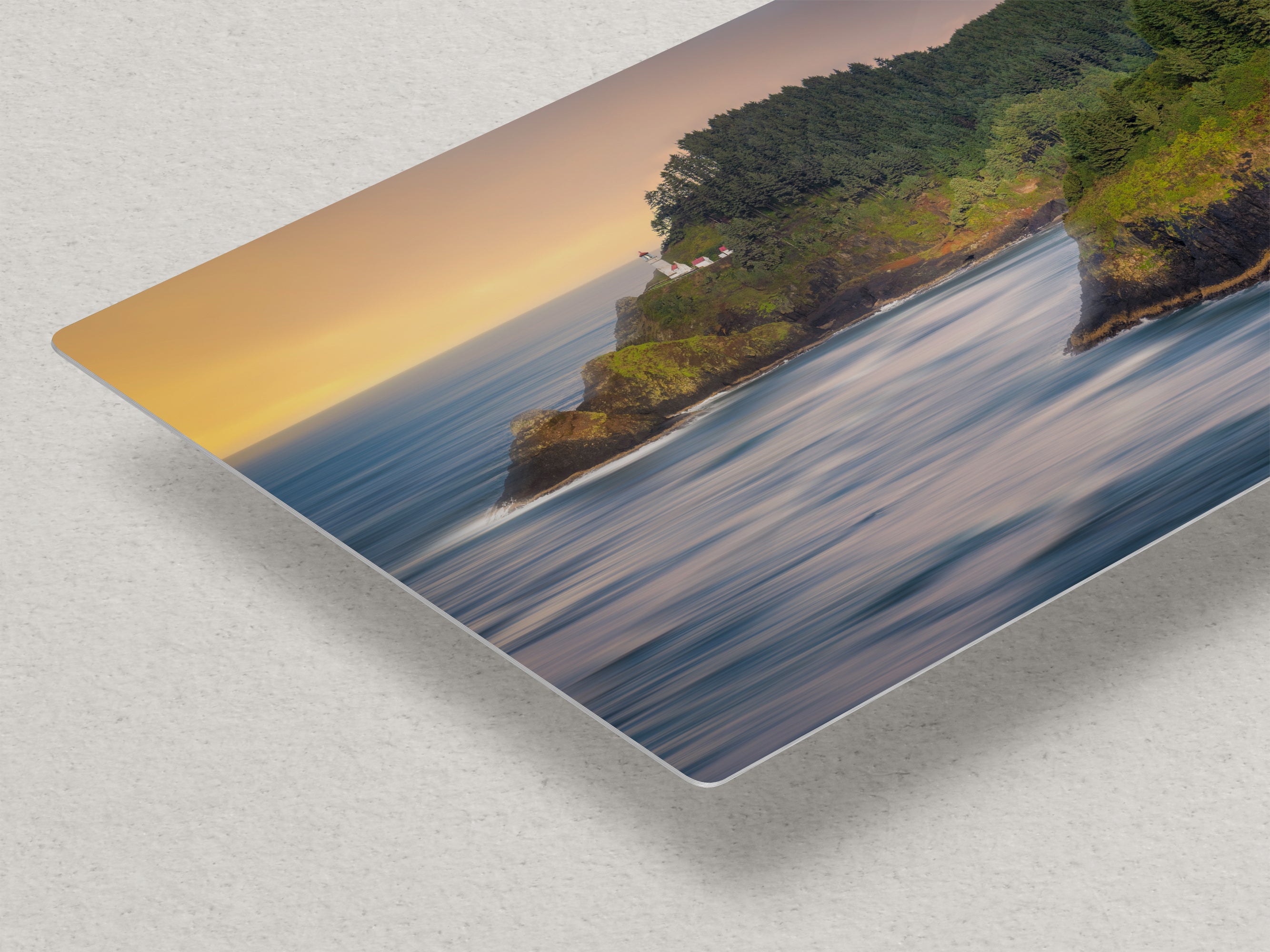 Haceta Head Lighthouse Picture, Oregon Coastline Ocean Picture, Pacific Northwest Beach Photo Framed Coastal Decor for Ocean Lovers