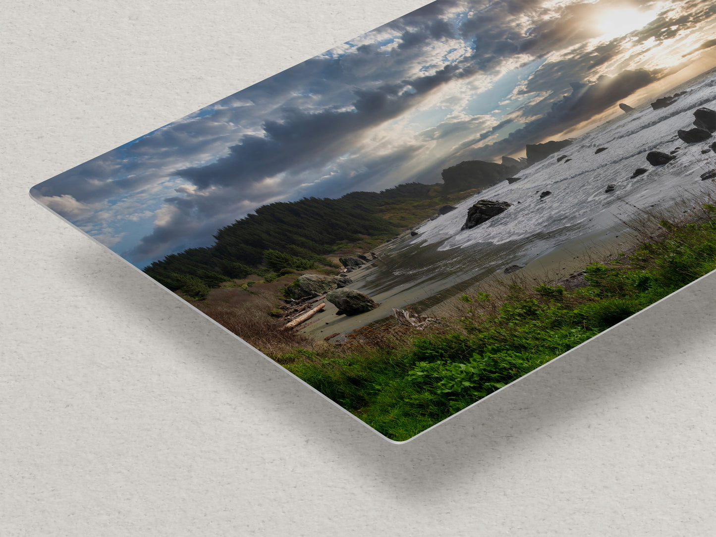 Lone Ranch Beach Oregon Coast Ocean Picture, Panorama Pacific Northwest Nature Photo Relaxation Artwork for Meditation, Apartment, Office & House Decor