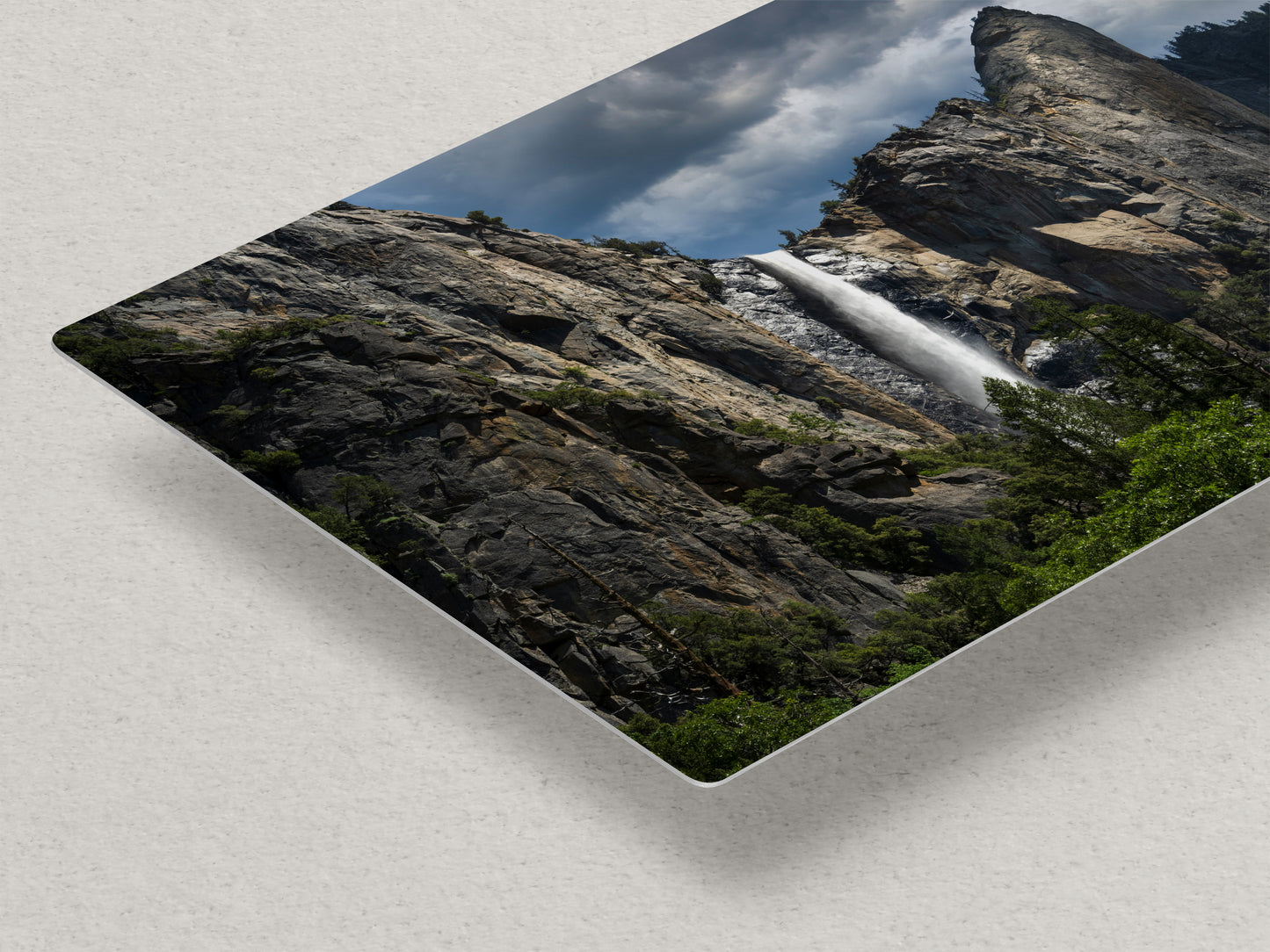 Bridalveil Falls Yosemite National Park Nature Photo Relaxation Artwork Waterfall Picture for Meditation, Dorm Room, Office, and House Decor