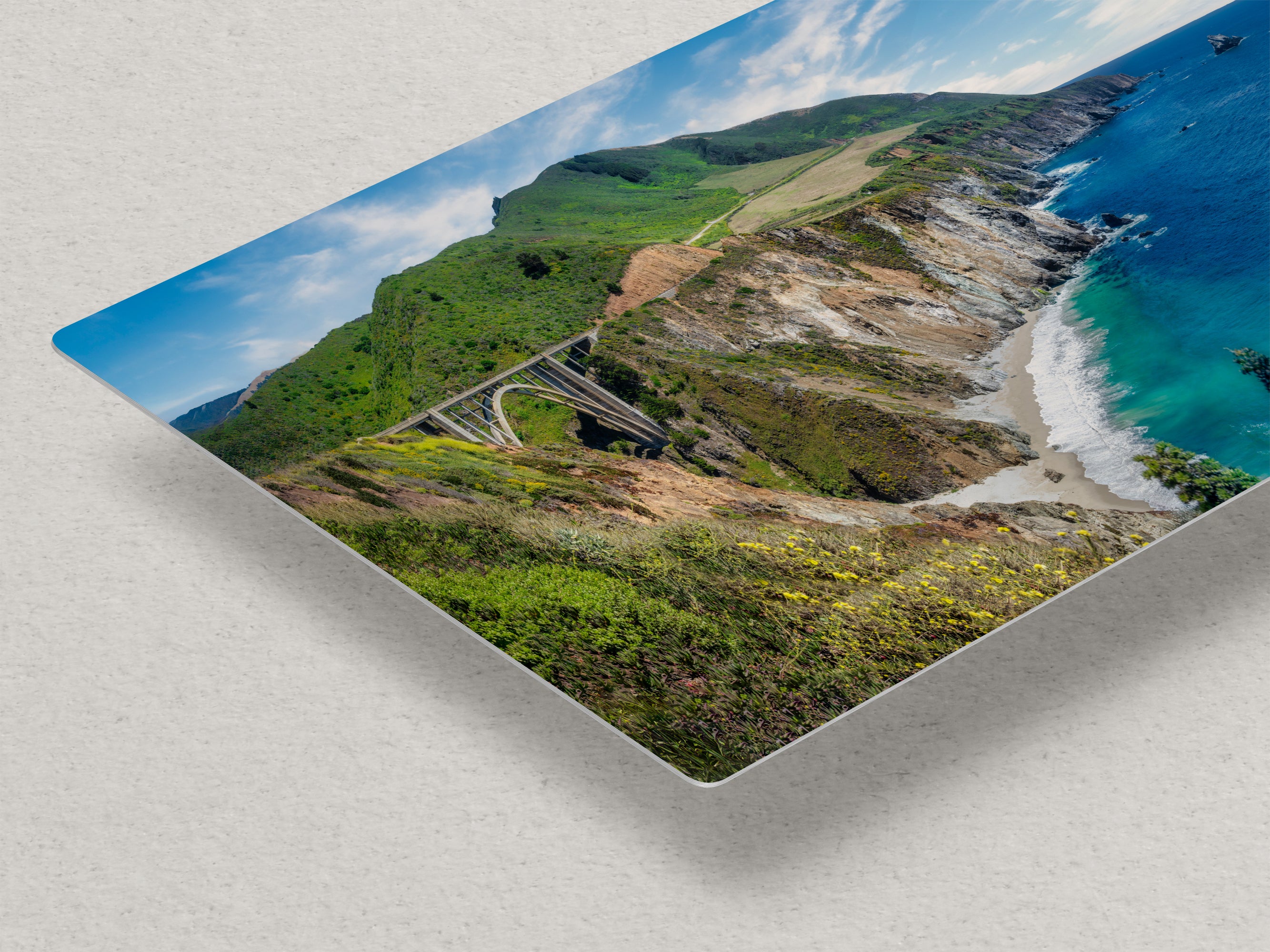 Bixby Bridge Ocean Picture, Big Sur California Coastline Nature Photo Panorama