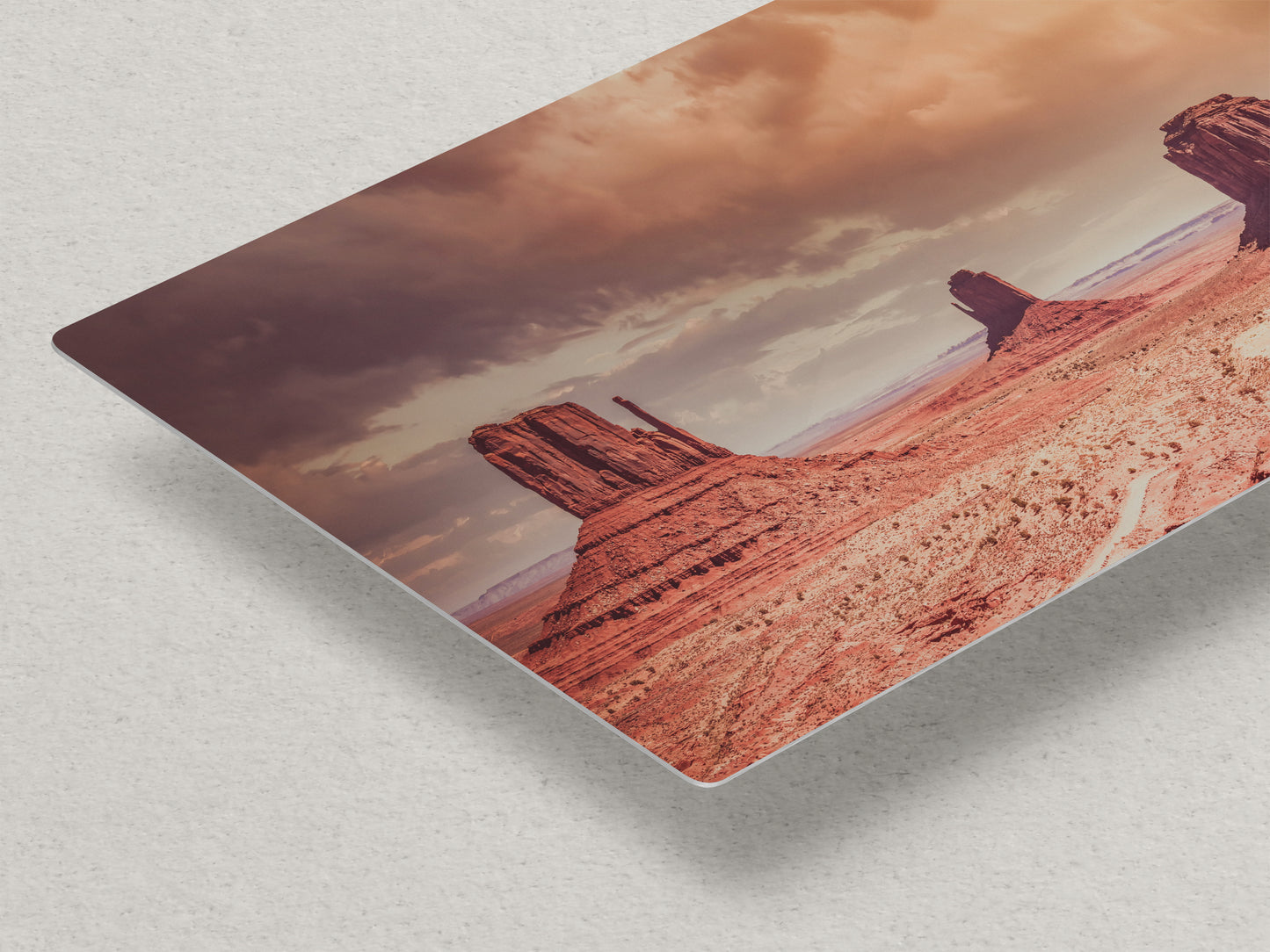 Monument Valley Panorama Arizona Desert Picture Nature Photo, Bohemian Style Relaxation Artwork for Meditation, Apartment, Office & House Decor