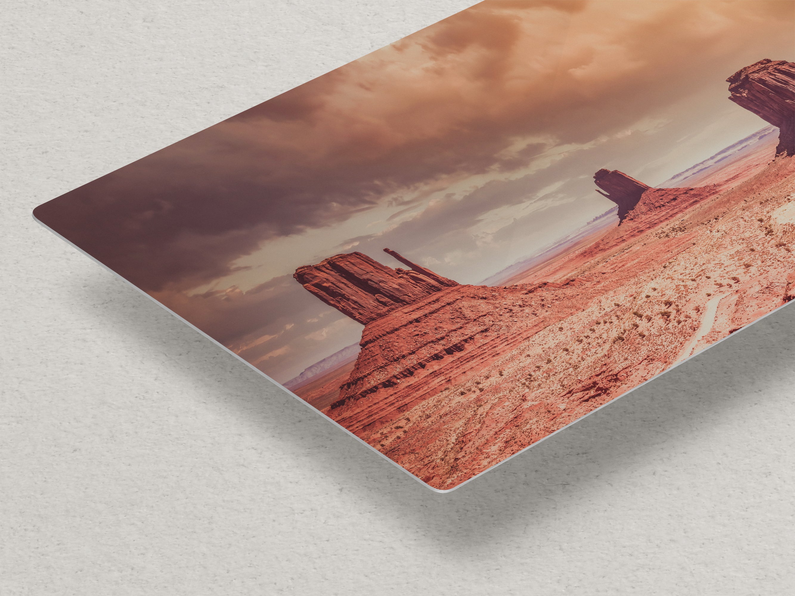 Monument Valley Panorama Arizona Desert Picture Nature Photo, Bohemian Style Relaxation Artwork for Meditation, Apartment, Office & House Decor