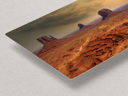 Monument Valley Arizona Desert Picture Stormy Nature Photo, Bohemian Style Relaxation Artwork for Meditation, Apartment, Office & House Decor
