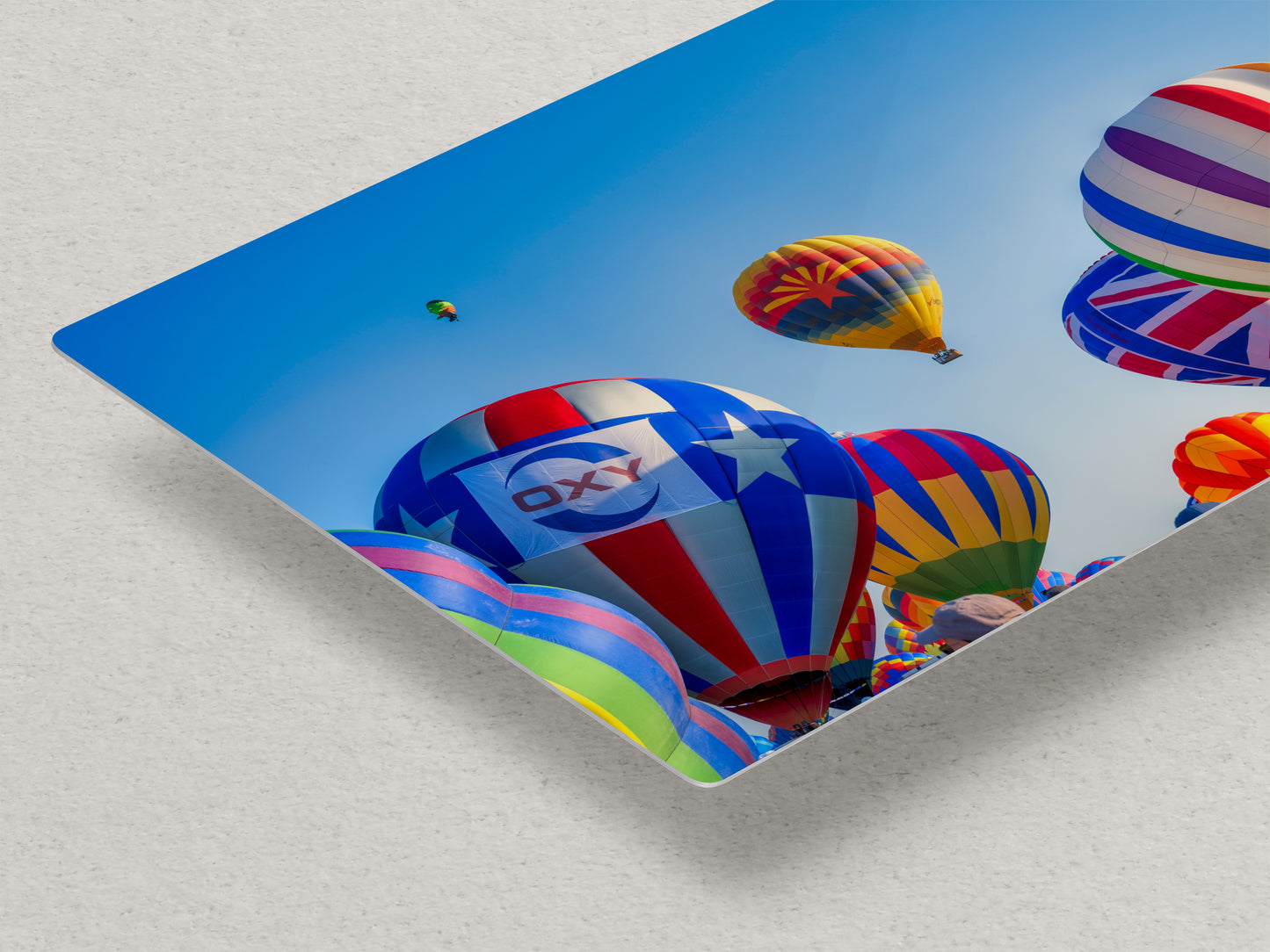 Hot Air Balloon Festival Mass Ascension Arizona Flag, Albuquerque New Mexico Balloon Fiesta Wall Art | Office, Cubicle & House Decor