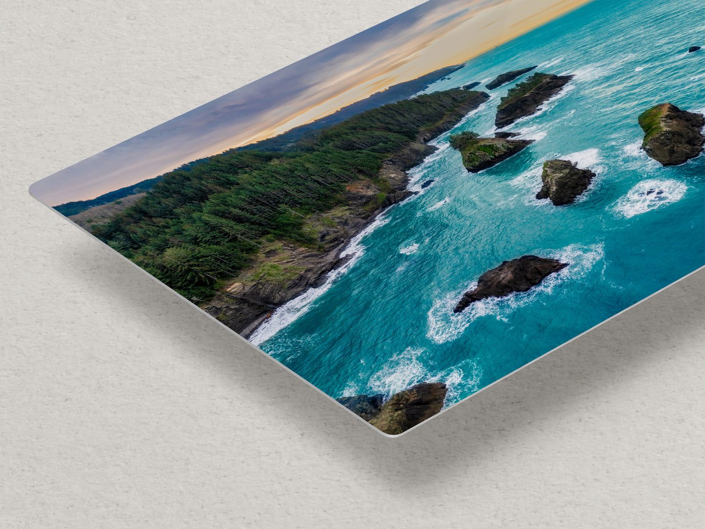 Aerial Oregon Coast Ocean Picture Sunrise, Pacific Northwest Nature Photo