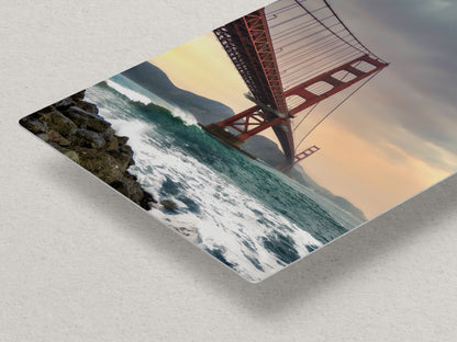 San Francisco Golden Gate Bridge Picture - California Coastline Giant Canvas Print for House Decor & Housewarming