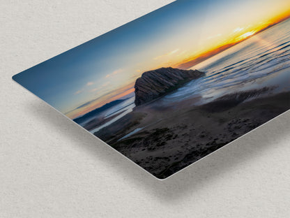 Morro Bay California Coastline Ocean Picture Nature Photo Panorama, Morro Rock Coastal Relaxation Artwork, Dorm Room, Office & House Decor