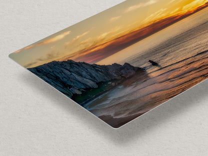Morro Bay California Coastline Ocean Picture Nature Photo, Morro Rock Aerial Sunset Coastal Relaxation Artwork, Dorm Room, Office & House Decor