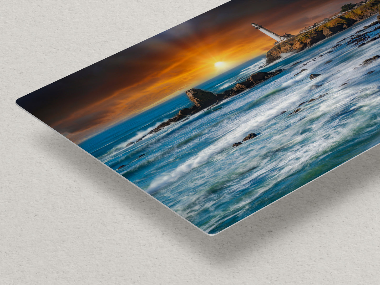 Pigeon Point Lighthouse Picture, California Coastline Ocean Picture, Relaxation Artwork Nature Photo for Meditation, Office, and House Decor