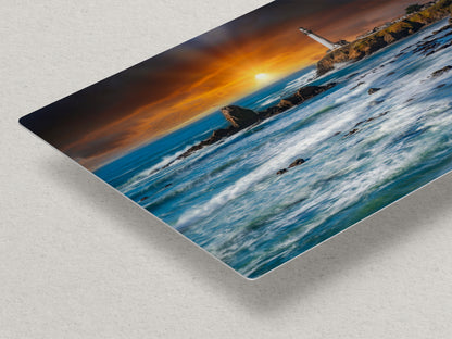 Pigeon Point Lighthouse Picture, California Coastline Ocean Picture, Relaxation Artwork Nature Photo for Meditation, Office, and House Decor