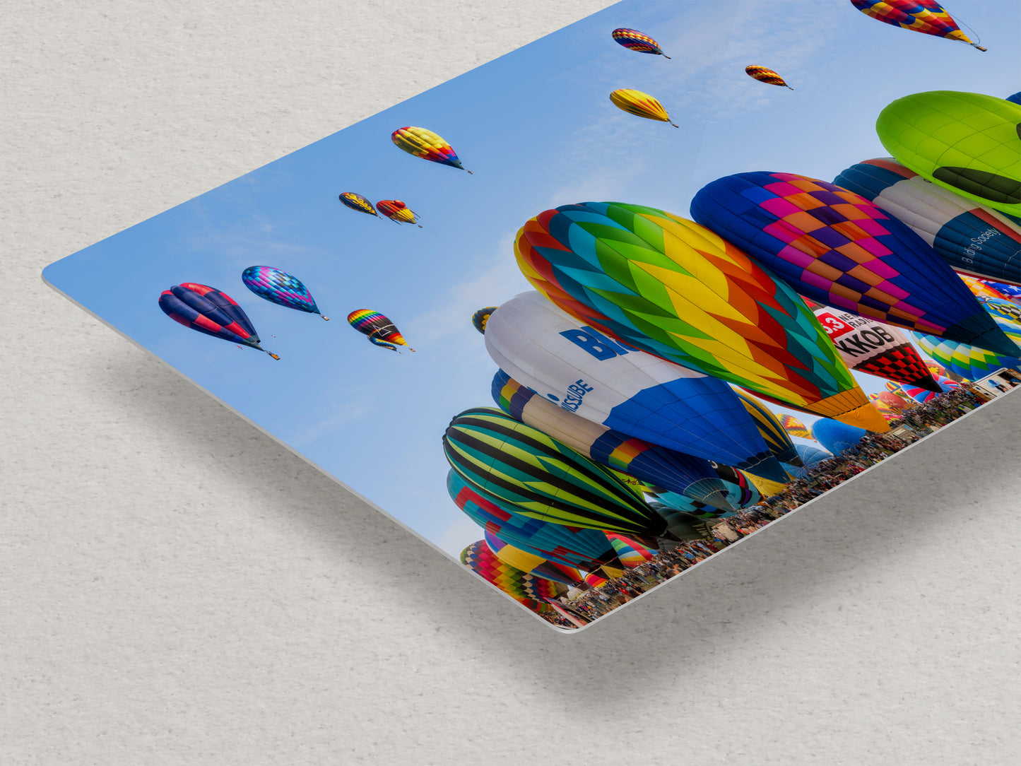 Hot Air Balloon Festival Mass Ascension Panorama Photo Lift Off | Albuquerque New Mexico Balloon Fiesta Wall Art | Office, Cubicle & House Decor