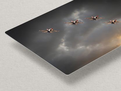 US Airforce Thunderbirds F-16 Fighting Falcon Aviation Artwork | Military Aviation Decor for Home & Office Display